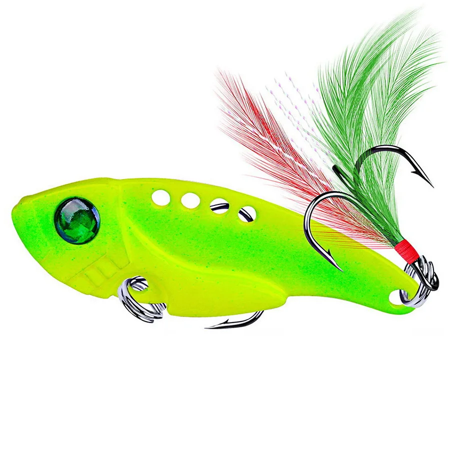 Este vibrante señuelo de pesca presenta un diseño realista de peces y plumas coloridas para atraer peces