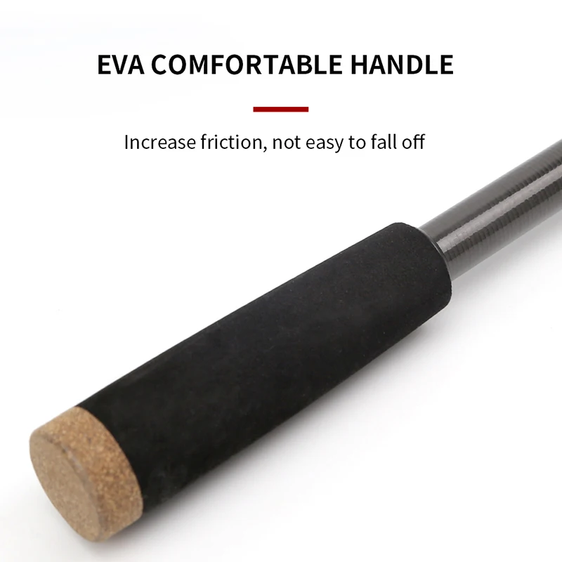 Caña de pescar ultraligera, accesorio de fibra de carbono, 3 secciones, mango EVA, 1,8 m, 2,1 m - imagen 5