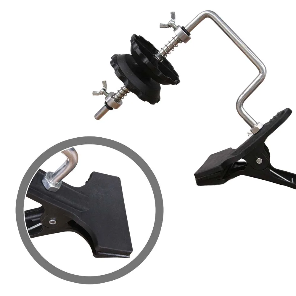 JSFUN-enrollador de sedal de pesca portátil, carrete negro con Clip, herramienta para aparejos, enrollador para pesca, deportes al aire libre, 1 ud. - imagen 5