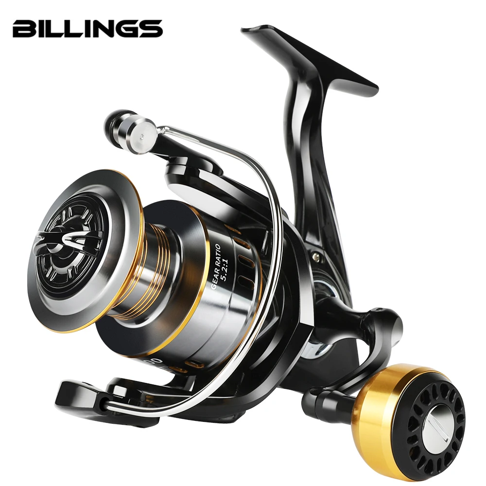 BILLINGS Carrete de Pesca Spinning Bobina Metálica Agua Salada