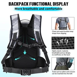 Mochila THKFISH IPX8 Impermeable para Pesca Marrón