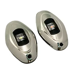 Luces LED de navegación para barco, cubierta de acero inoxidable, lámpara de navegación para yate, Puerto rojo y verde, 1 par