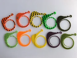 50 Uds. Streamer de silicona luminoso de varios colores Spinnerbait Buzzbait plantilla de goma señuelos Material faldas de calamar de silicona