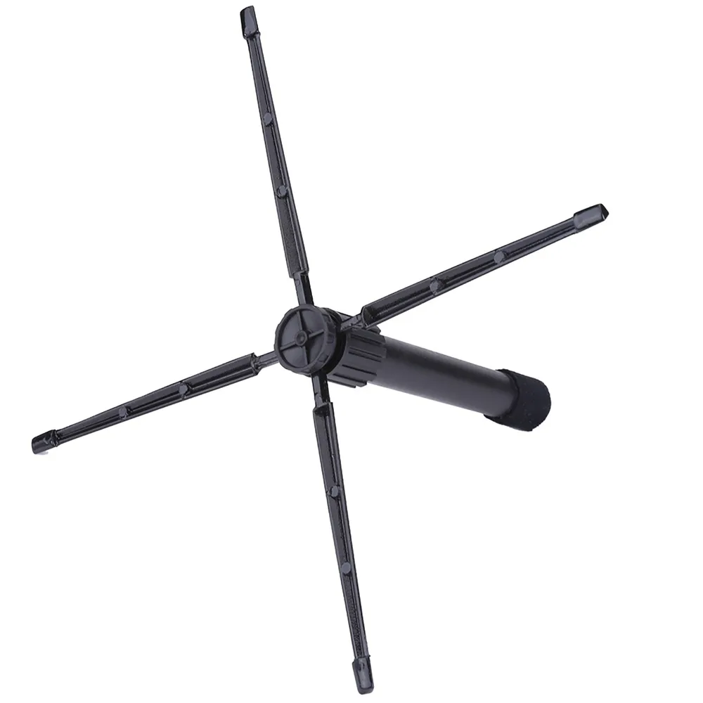  Portátil Soporte para flauta de metal Base de 4 patas Plegable Soporte para oboe Negro Soporte para instrumentos de viento - imagen 3