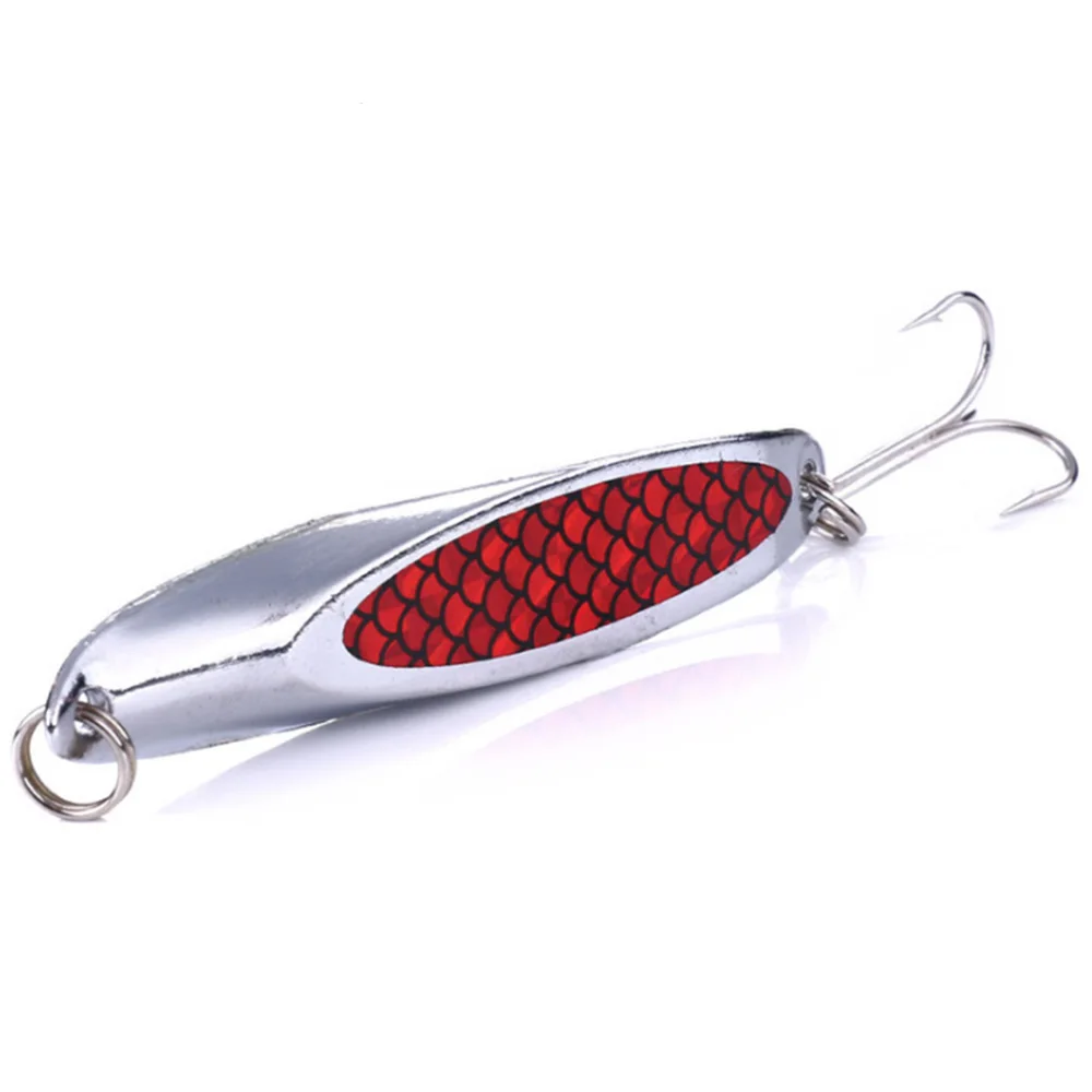 Señuelo de Pesca de Metal de alta calidad para invierno, cebo giratorio de 7cm y 21g, cuchara de lentejuelas, Wobbler duro plateado, Crankbait, aparejos de Pesca para carpa - imagen 2