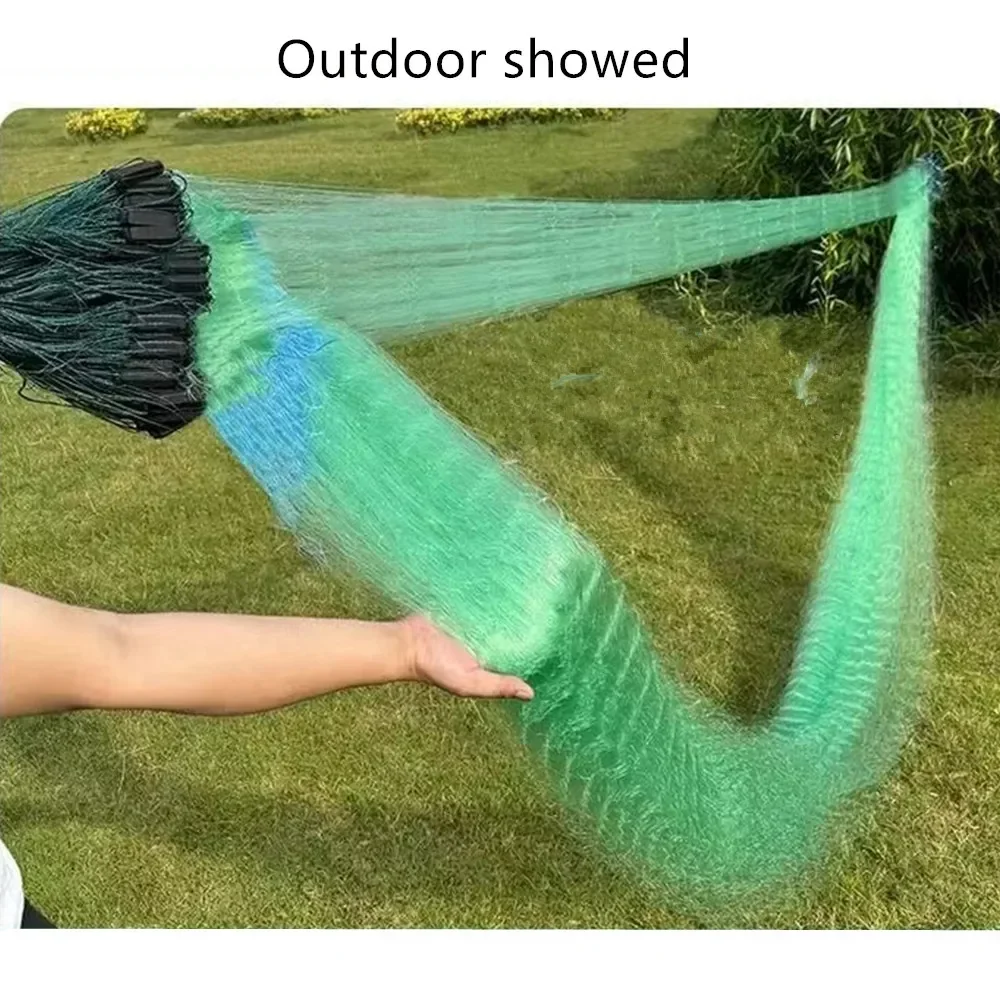 POUI COME DREAM-red de pesca reforzado, red de enmalle de 3 capas, monofilamento de nailon, red de pescado, camarones, Trammel, profundidad 1,5 m-6m, longitud 90m - imagen 2