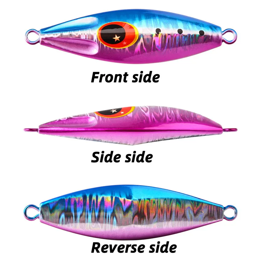 Plantilla grande para pesca, pesas de 30g-120g, plantillas de pesca, señuelos de agua salada, plantilla de lubina de Metal, Isca, peces artificiales artificiales, purpurina holográfica - imagen 3
