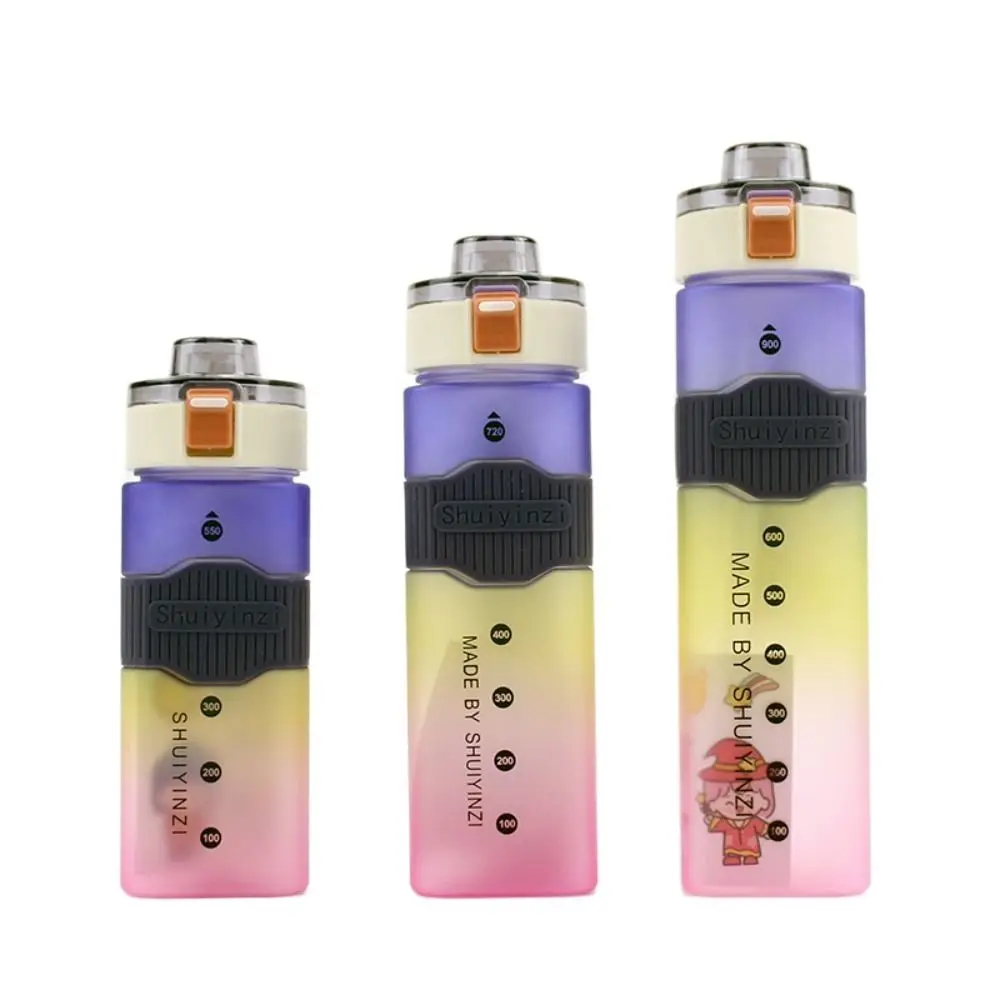 Botella de agua de plástico para escuela, vaso a prueba de fugas, gran capacidad, Pajita, botella de agua para beber, botella de agua deportiva - imagen 3