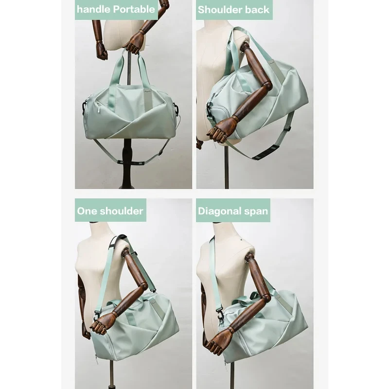 Bolsa de gimnasio de gran capacidad, bolso de viaje para mujer, bolso deportivo seco y húmedo, bolso de natación, hombro, fin de semana, Fitness, bolsas para zapatos de Yoga - imagen 3