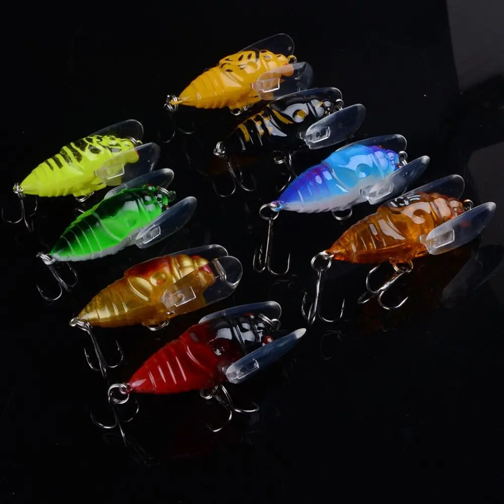 Señuelo de pesca Artificial, cebo de simulación de insectos biónicos, Cicada, Topwater, 6,2g, 4cm, Crankbait duro - imagen 2