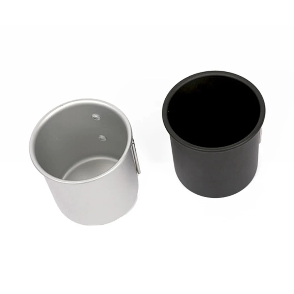 Taza de Camping al aire libre con mango plegable, taza de café ligera de 300ml, taza de aleación de aluminio para mochilero, taza de Picnic para senderismo - imagen 5