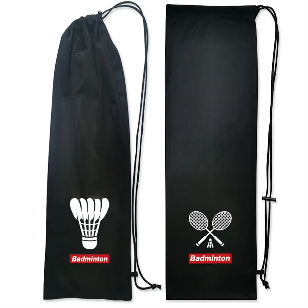 Bolsa de raqueta de bádminton con bolsillo con cordón, funda protectora de gran capacidad, bolsas de raqueta de tenis, cubierta de franela, 23cm x 72cm - imagen 3