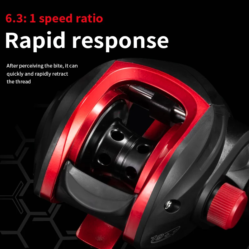 Carretes de pesca Rooblinos BR Baitcasting arrastre máximo 8kg carrete de fundición ultraligero carrete de pesca para aparejos de pesca de Lucio - imagen 5