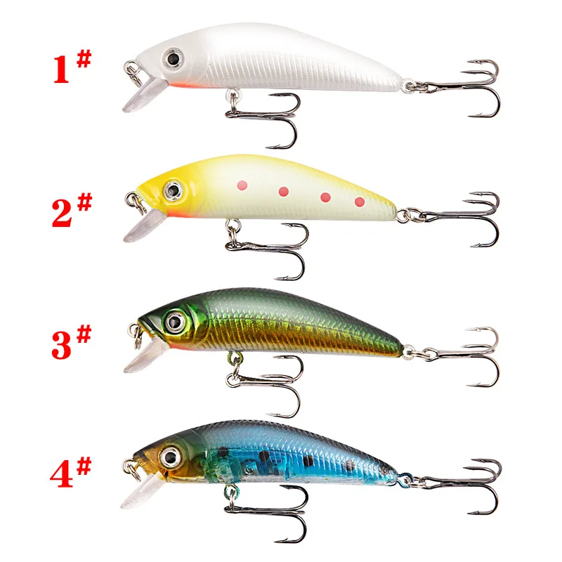 Señuelo de pesca de pececillos, cebo duro de plástico Artificial Wobbler, ojos 3D, 76mm, 8g, 1 unidad - imagen 5