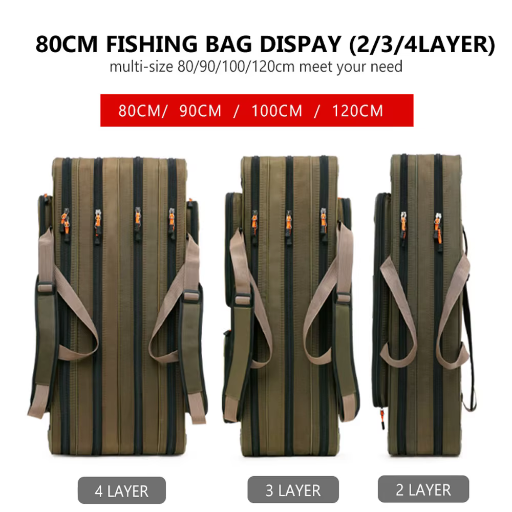 Bolsa portacañas y aparejos ligera – Multicapas para viaje de pesca - imagen 3