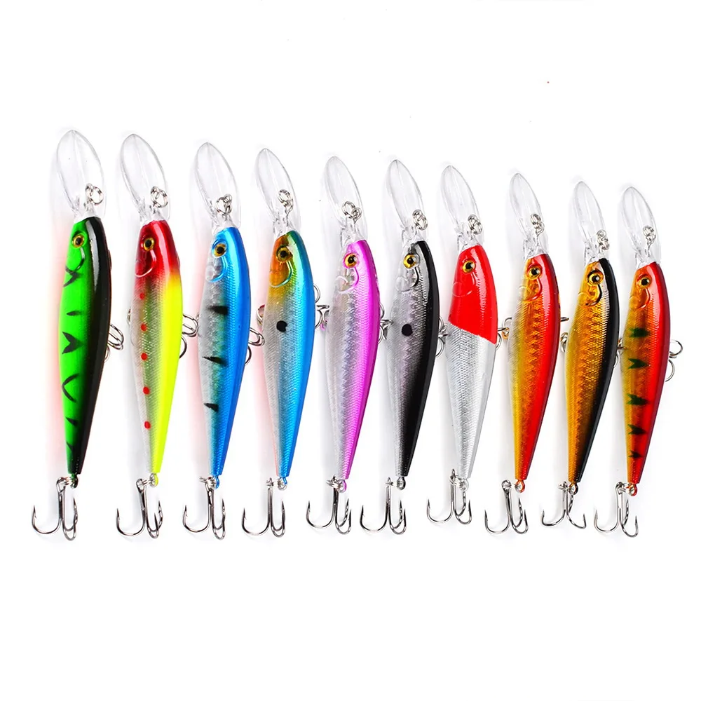 Señuelos de pesca Minnow cebo duro 115mm 10,5g señuelo con anzuelo triple Swimbait cebo de pesca señuelos flotantes para lubina trucha Walleye - imagen 4