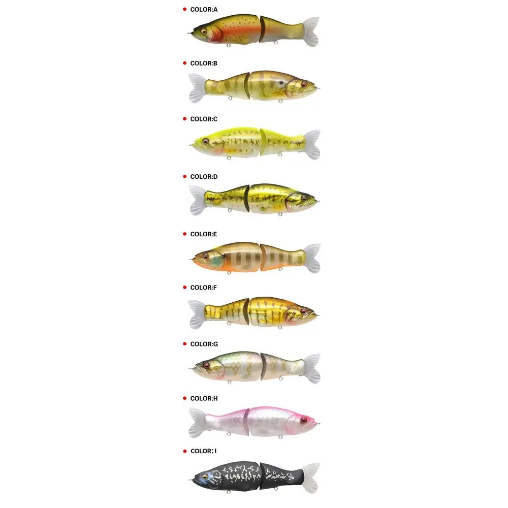 Descubra la amplia gama de señuelos de pesca vibrantes y realistas con colores A a J diseñados para experiencias de pesca efectivas y atractivas