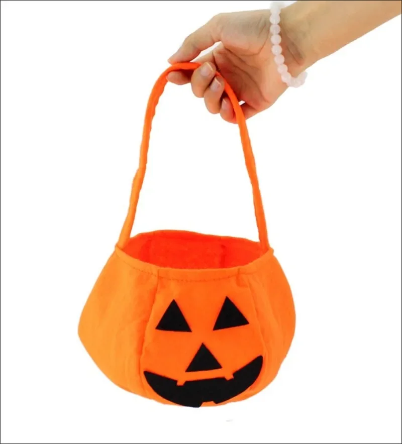 Bolsa de dulces de Halloween, suministros para fiestas infantiles, bolsa de moda, bolsa de calabaza con sonrisa navideña, regalos para niños - imagen 4