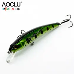 AOCLU-señuelo duro para sábalo Jerk, anzuelos flotantes, sonajero VMC, lubina, trucha, pesca de Lucio, Swimmer, 80mm, 7,5g de profundidad, 0,8 M