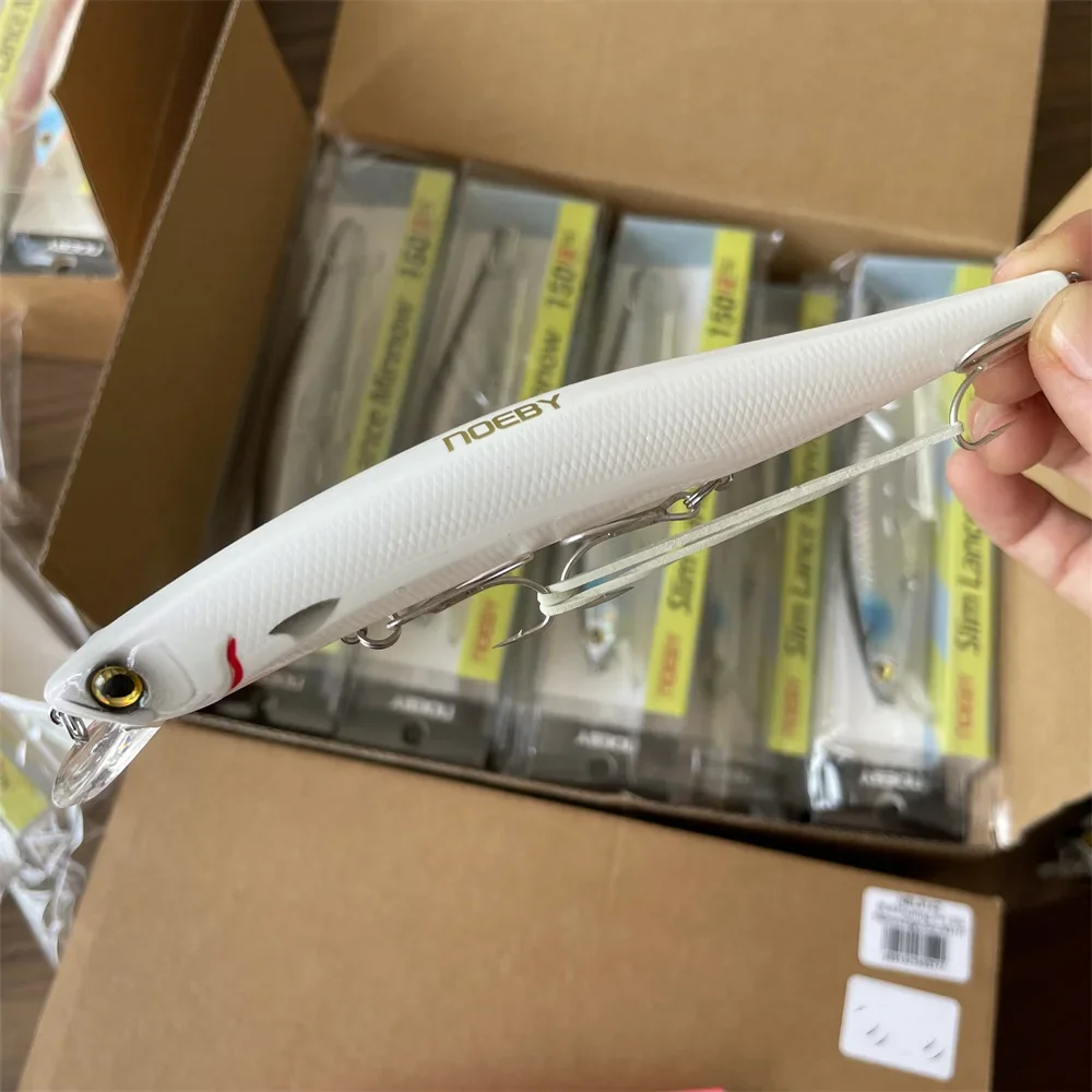 NOEBY 150mm 23g Lanza delgada Minnow señuelo de pesca Wobblers flotantes cebo duro Artificial para Lucio lubina Jerkbait Señuelos de Pesca - imagen 2