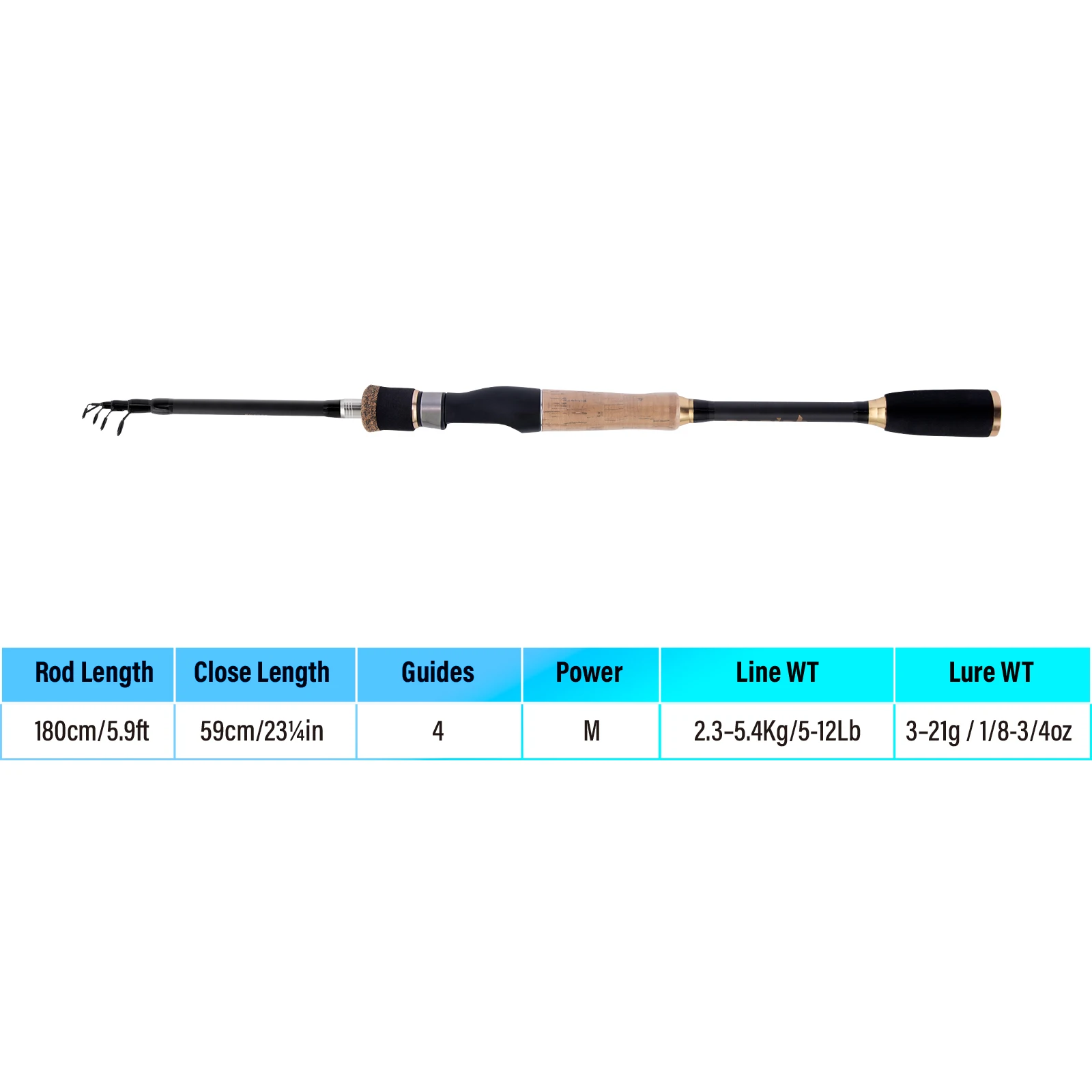 1.8m Telescopic Carbon Fishing Rod Ultralight Rock Fishing Rod Spinning Rod Fishing Squid Jigging Rod for Sea Boat Surf Fishing - imagen 2