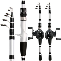 Caña Baitcasting Telescópica 1,5‑2,4 m – 8 kg de arrastre