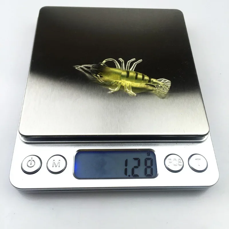 5 uds señuelo de Pesca de camarones 4,5 cm 1,3g cebo Artificial de Pvc suave Pesca ligero realista camarones océano Wobblers cebos de silicona - imagen 4