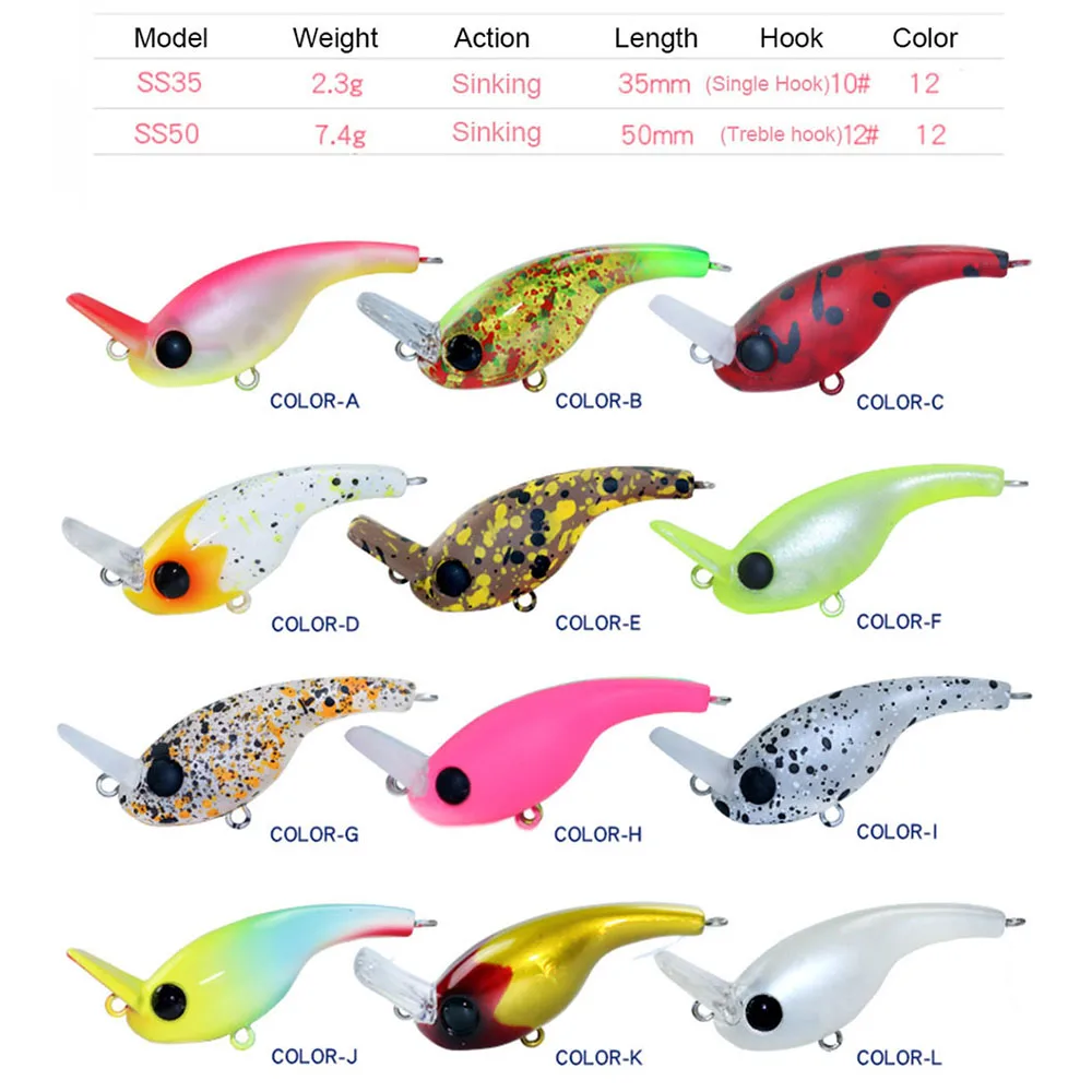 HISTOLURE hundimiento Minnow 2,3g 7,4g señuelo de pesca trucha Crankbait Wobbler aparejos de pesca manivela Artificial Jerkbait cebo duro - imagen 2