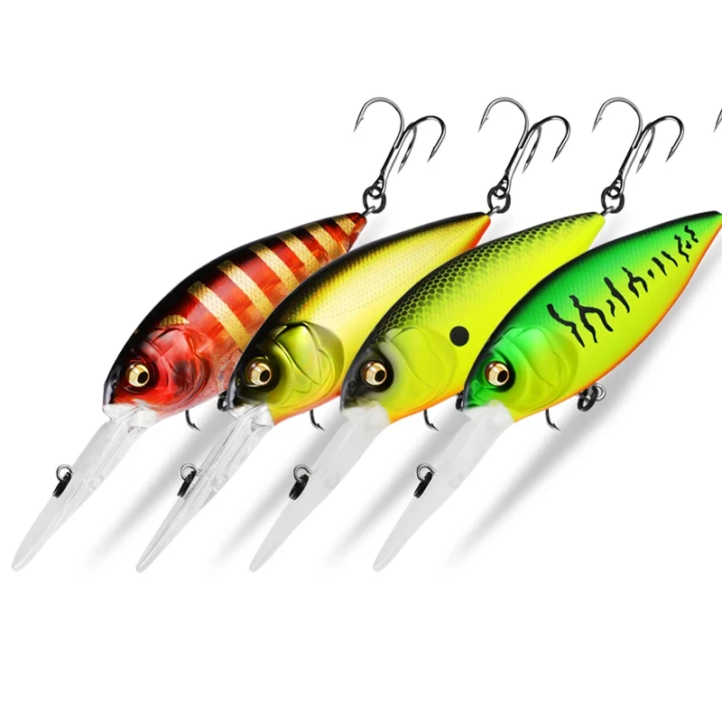 BEARKING-Cebo duro para peces de alta calidad, cebo de manivela para buceo profundo, 75mm, 23g, 4 unidades por juego, gran oferta - imagen 2