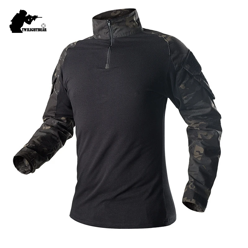 Camisas de camuflaje Airsoft G2 en 18 colores, camisa de combate de rana elástica de gran tamaño 5XL, uniforme, camisa de tiro de caza al aire libre AF655 - imagen 2