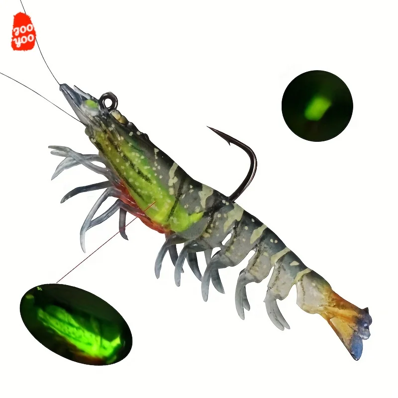 Señuelo de pesca que brilla en la oscuridad, cebo biónico suave, 1 piezas, 12g/9cm - imagen 2