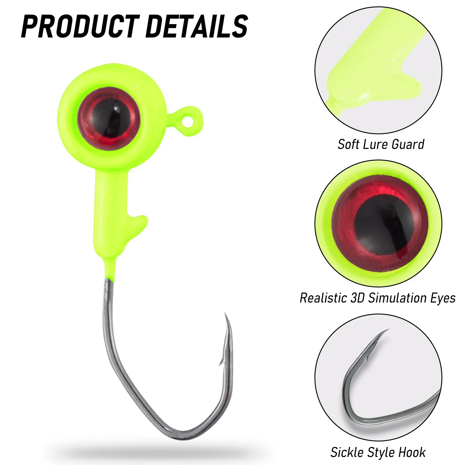 Kit de señuelos Crappie de 55 piezas, anzuelo de cabeza de plantilla, señuelo de plástico suave, cebo de gusano Grub, lubina, pez de mar, plantilla de pesca con caja de aparejos, trucha - imagen 2