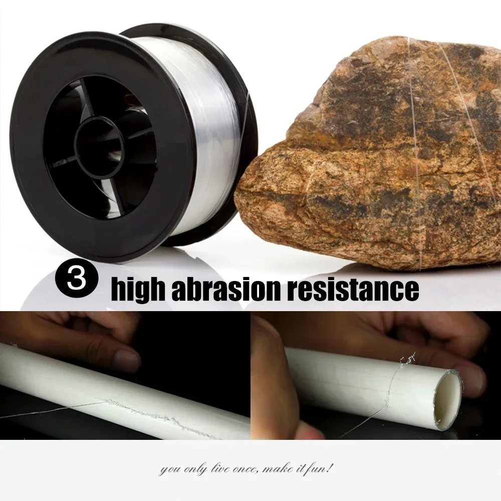 Línea de pesca con revestimiento de fluorocarbono de 200m, líder y línea mental que se hunde, línea de pesca de fluorocarbono de alta resistencia a la abrasión - imagen 5