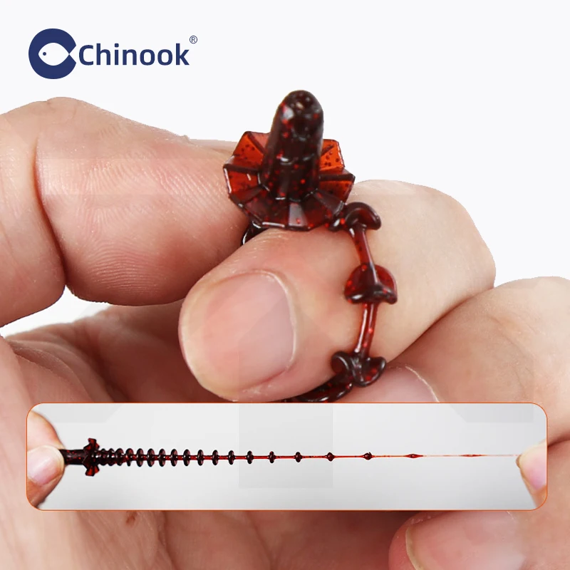 Chinook cebo suave señuelo pesca swimbait 60mm 75mm suave flotante gusano cebo cola recta gusano finesse gusano - imagen 3