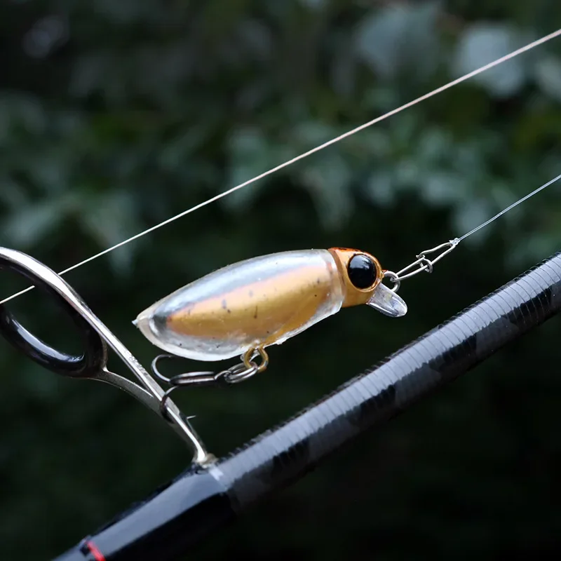 Minnow flotante de 38mm y 2,7g, cebo suave para insectos, Mini lápiz Topwater, señuelo de pesca pequeño para Lucio, lubina, trucha, Micro cebo, 1 ud. - imagen 5