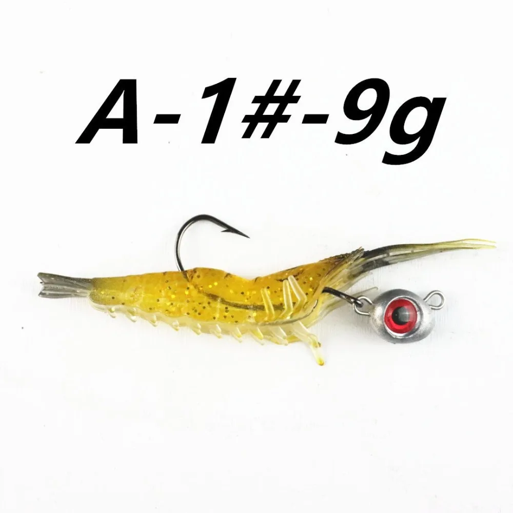 2025 5g 10g señuelo de gambas suaves 5,6 cm 3g 3D ojos grandes camarones cebo falso biomimético gancho luminoso gusano silicona - imagen 5