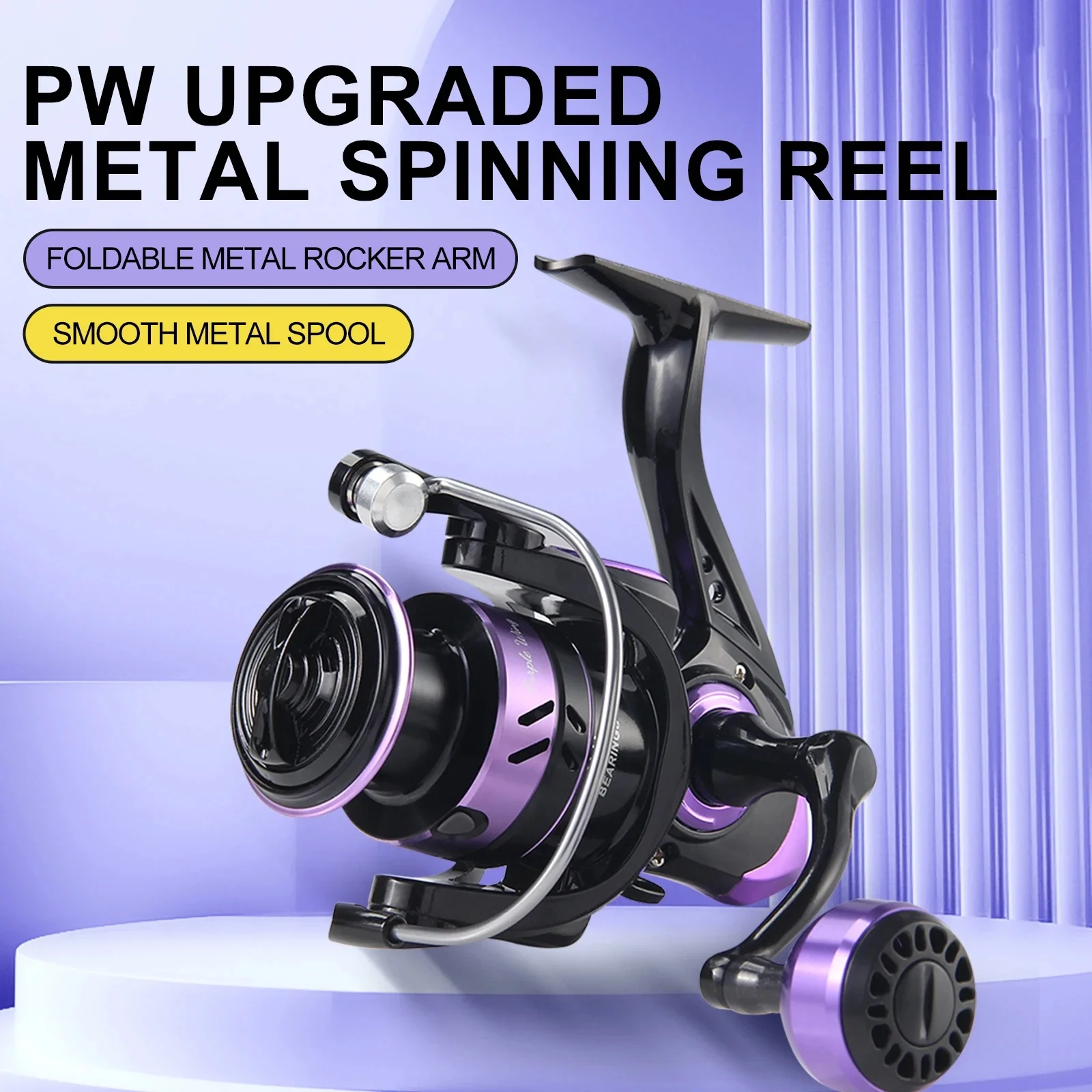 Carrete giratorio PW1000-7000 – Arrastre 16 kg agua salada, metal dulce - imagen 3