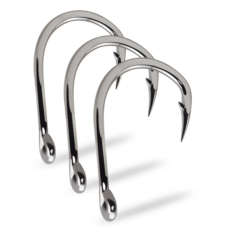 ZYZ 3-8 unids/bolsa anzuelos de pesca anzuelos de acero inoxidable atrevidos anzuelos de espacio ancho Ideal para peces grandes de agua dulce y salada - imagen 5