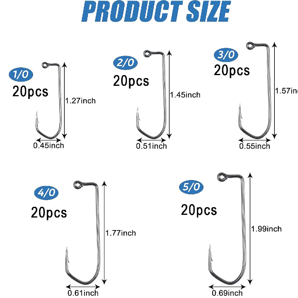 100 Uds anzuelos de pesca 90 grados Aberdeen gancho de vástago largo Jig Maker para agua dulce agua salada bárbaro atado de moscas anzuelos de jigging - imagen 2