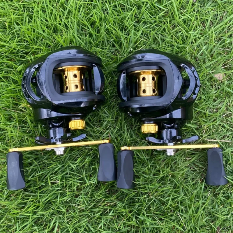 Relación de engranaje de alta velocidad 7,2: 1 rueda de gota de agua arrastre máximo 8KG carrete profundo de Metal carrete de Pesca Baitcasting para Pesca de sal/agua dulce - imagen 2