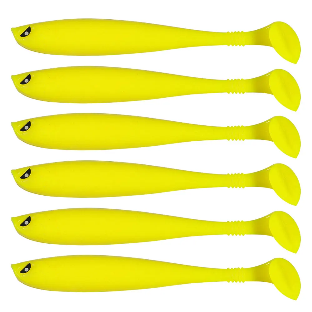 Señuelo de pesca de silicona suave, 6 uds., 9cm, 4g, pececillo, agua salada, gusanos de agua dulce, Wobblers, cebo Artificial, aparejos de lubina, plantillas - imagen 2