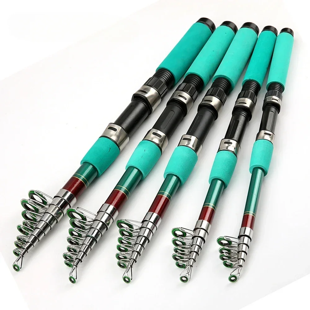 Mini cañas de pescar telescópicas de 1,8 m ~ 3,6 m, caña giratoria ultraligera de viaje para agua salada, aparejos de pesca de agua dulce plegados de 41cm-46cm - imagen 3