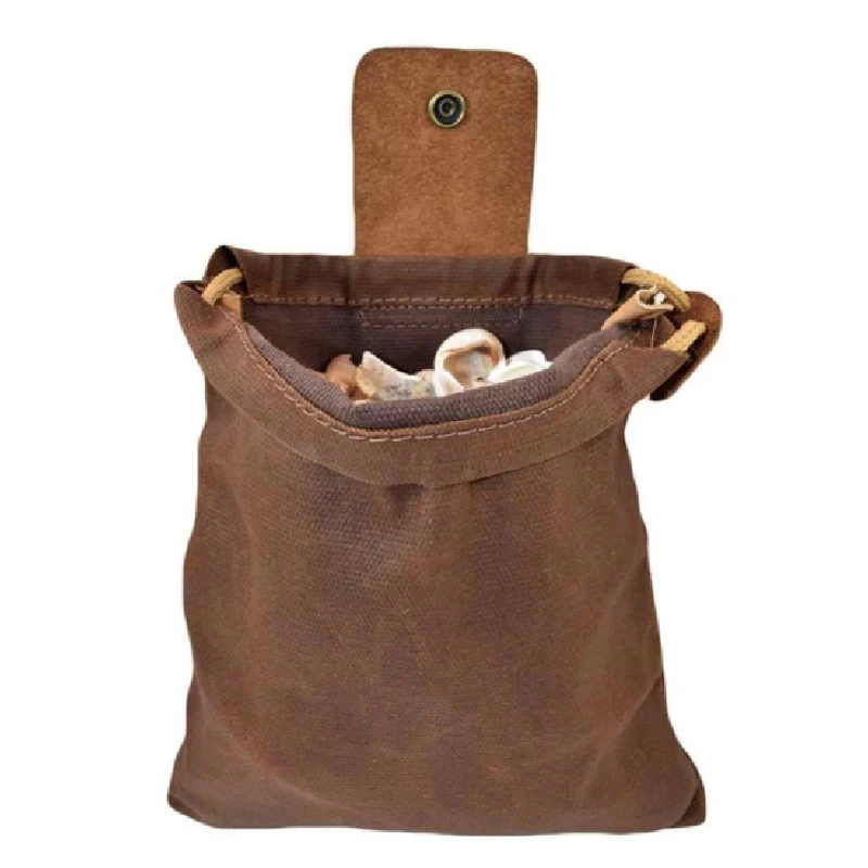 Bolsa de almacenamiento Vintage para acampada, organizador de lona de piel de vaca de imitación Artificial, bolsillo para herramientas de frutas, bolsas de almacenamiento para aperitivos al aire libre - imagen 5