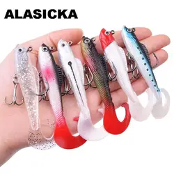 ALASICKA Jig Wobbler 85mm 8,5g - Cebo blando de silicona para lubina