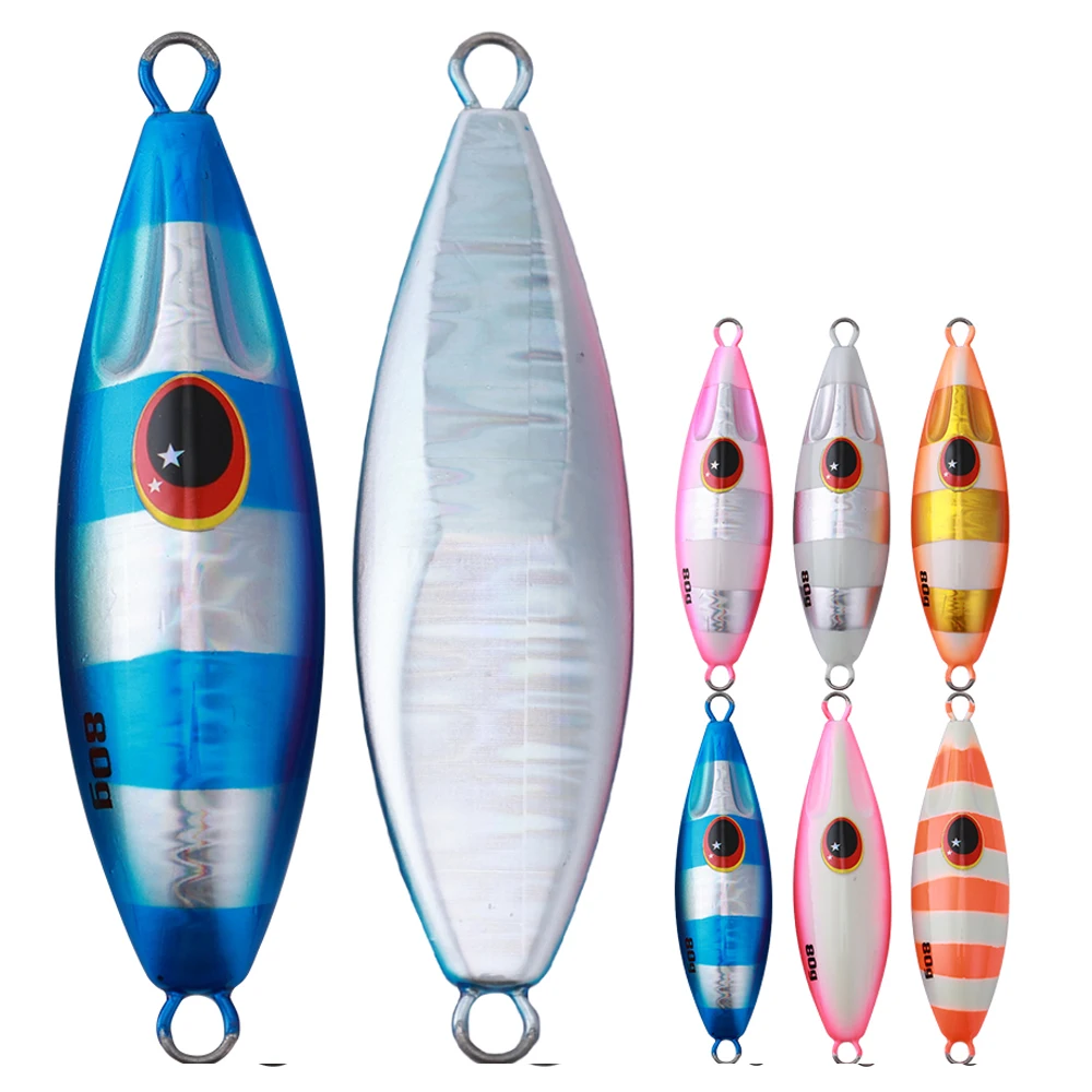 CASTFUN-señuelo de Metal para pesca en agua salada, cebo de fundición a tierra, Jigging, 30g, 40g, 60g, 80g - imagen 5