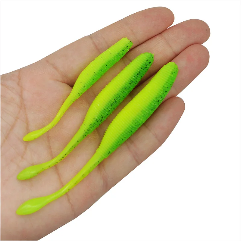 Señuelo de pesca con cola oscilante, cebo blando para peces, 7,5 cm, 9,5 cm, 11,5 cm, añade gusanos de sal, señuelos artificiales, lote de 5 piezas en oferta - imagen 2
