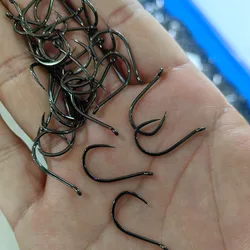 Anzuelos Circle Hook sin púa – Ojo negro para carpa en agua dulce
