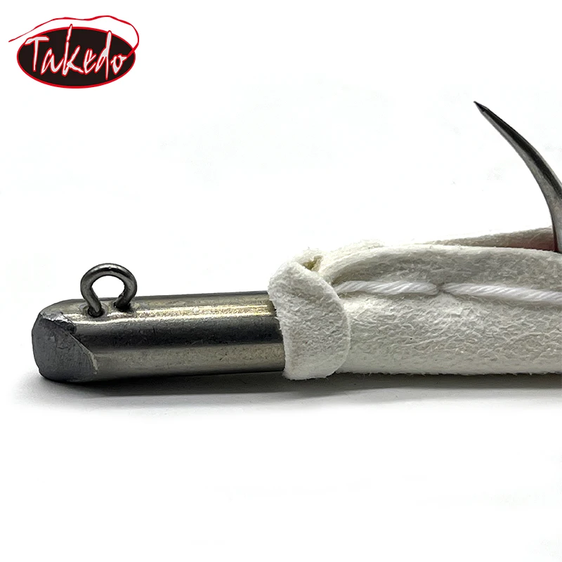TAKEDO 2.5 #   2.8 #   3.0 #   Anzuelo de pesca de acero inoxidable, anzuelos de pesca de aguas profundas, anzuelo con cabeza de anzuelo, anzuelo de plumas, tiburón, atún - imagen 3