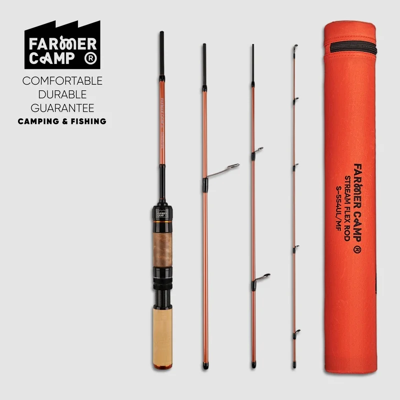 Caña spinning Farmer Camp 4 Stream – UL/L portátil para viaje de pesca - imagen 5