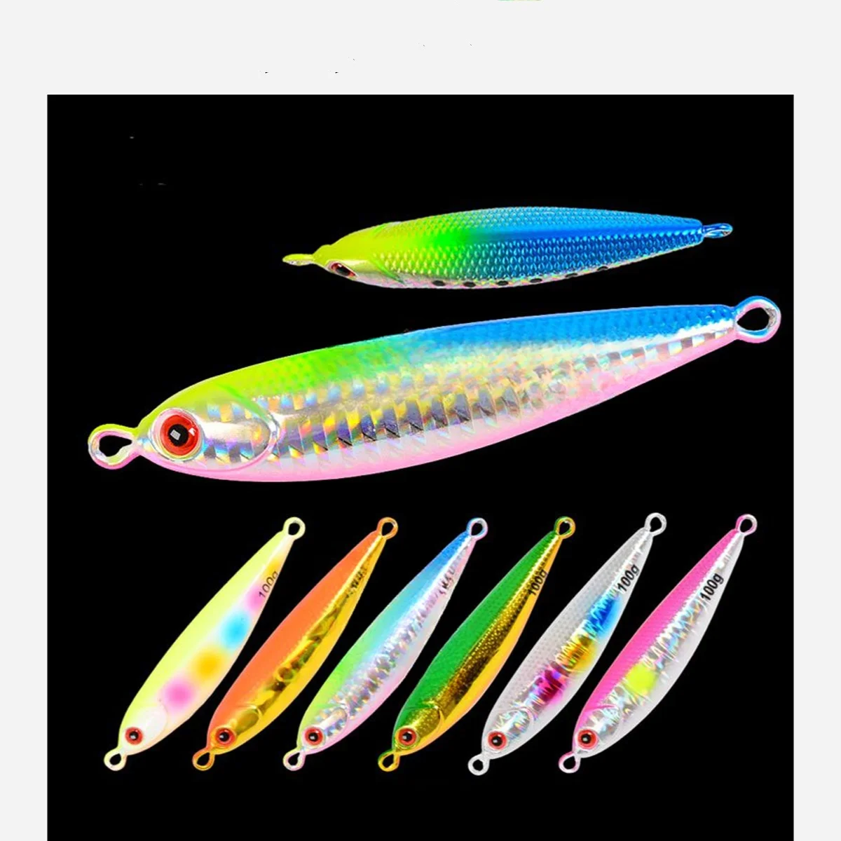 Señuelo de pesca en el océano, Jigbait de caballa, 80g, plantillas de Metal coloridas, cebo duro de mar, señuelos artificiales de fundición a tierra, 1 pieza en oferta